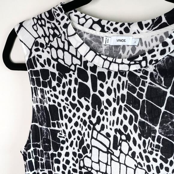 Vince Croc Print Muscle Tank Top - Picture 3 of 5